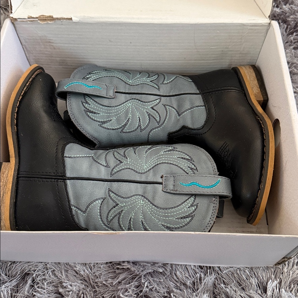Kids Black and Gray Boots